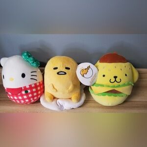Sanrio Gudetama, Hello Kitty, and Pompompurin Plush Toy